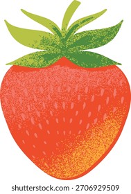 Linda Ilustración vectorial de fresa. Ideal para embalajes o productos. Fresa dibujada a mano.