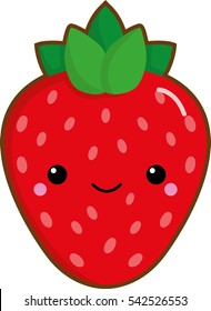cute strawberry with white background