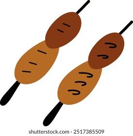 Cute Street Food Vectors | Various Expressions | Minimalist Design | 4 Vectors