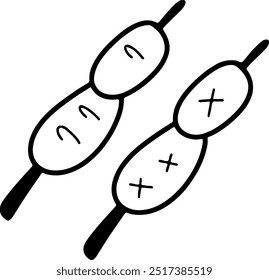 Cute Street Food Vectors | Various Expressions | Minimalist Design | 4 Vectors