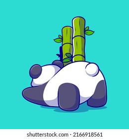 cute stretching panda illustration suitable for mascot sticker and t-shirt design