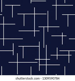 Cute Stripe Pattern On Navy Background