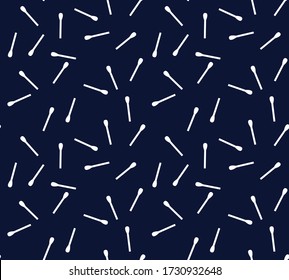 cute stripe with retro pattern on navy background