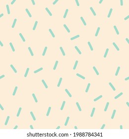 Cute stripe seamless pattern on yellow background in Memphis style for fashion print, wallpaper, gift wrapping paper etc.