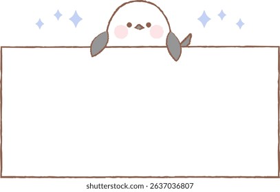 Cute Striped Enaga Message Card