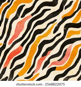 Cute striped watercolor seamless pattern with color brush strokes. watercolor background. Watercolor print in rustic vintage style, textile or wallpapers.