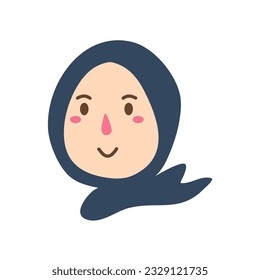 cute strong moslem girl character