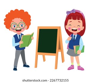 süßer Schüler in Schuluniform