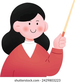 A cute student flat illustration