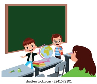 estudiantes lindos en clase en la escuela