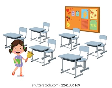 cute students in class at school