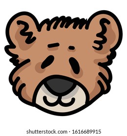 Cute stuffed teddy bear plush clipart. Hand made kids soft toy. 