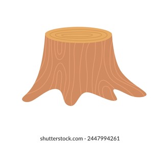 Ein niedlicher Stumpf isoliert auf einem weißen Hintergrund. Vektorillustration im flachen Stil.