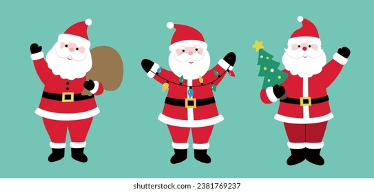 Conjunto de Santa Claus de estilo burdo