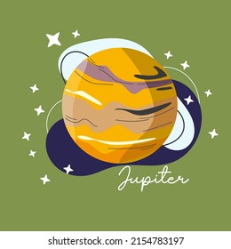 cute style illustration outerspace planets