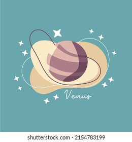 cute style illustration outerspace planets