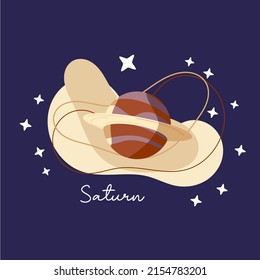 cute style illustration outerspace planets