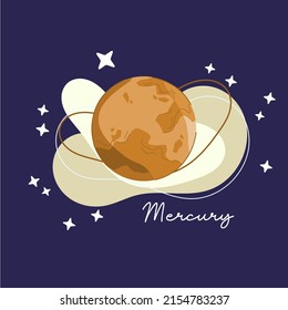 cute style illustration outerspace planets