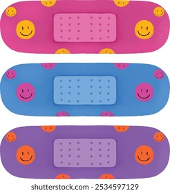 Cute style smiley plaster .