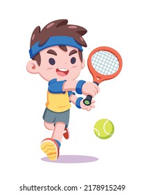 Cute-Style-Tennisspieler-Cartografik