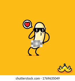 Cute stylish banana vector design