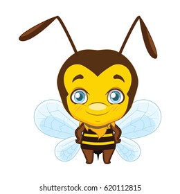 Cute stylized cartoon bee illustration ( for fun educational purposes, illustrations etc. )