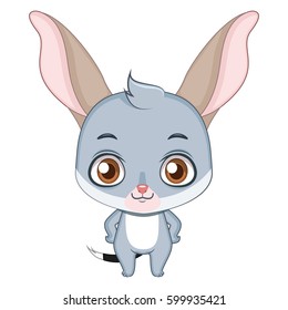 Cute stylized cartoon bilby illustration ( for fun educational purposes, illustrations etc. )