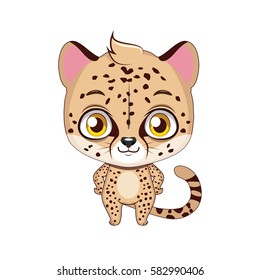 Cute stylized cartoon cheetah illustration ( for fun educational purposes, illustrations etc. )