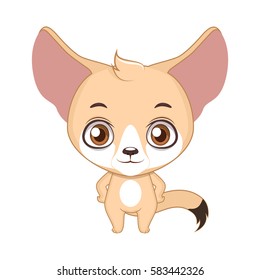 Cute stylized cartoon fennec fox illustration ( for fun educational purposes, illustrations etc. )