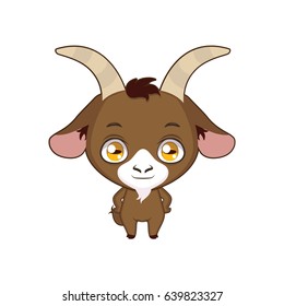 Cute stylized cartoon goat illustration ( for fun educational purposes, illustrations etc. )