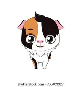 Cute stylized cartoon guinea pig illustration ( for fun educational purposes, illustrations etc. )