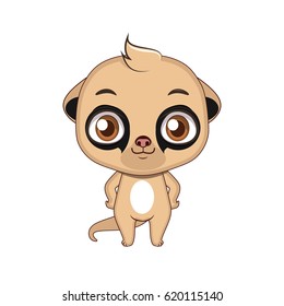 Cute stylized cartoon meerkat illustration ( for fun educational purposes, illustrations etc. )