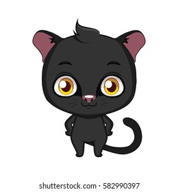 Cute stylized cartoon panther illustration ( for fun educational purposes, illustrations etc. )