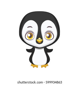 Cute stylized cartoon penguin illustration ( for fun educational purposes, illustrations etc. )