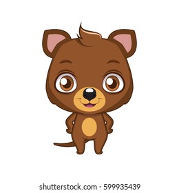 Cute stylized cartoon quokka illustration ( for fun educational purposes, illustrations etc. )