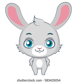 Cute Stylized Cartoon Rabbit Illustration Fun Stock Vector (Royalty ...