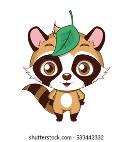 Cute stylized cartoon raccoon dog ( tanuki ) illustration ( for fun educational purposes, illustrations etc. )