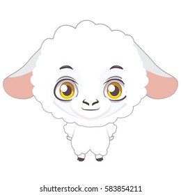 Cute stylized cartoon sheep illustration ( for fun educational purposes, illustrations etc. )