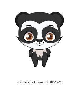 Cute stylized cartoon spectacled bear illustration ( for fun educational purposes, illustrations etc. )