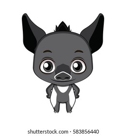 Cute stylized cartoon tapir illustration ( for fun educational purposes, illustrations etc. )