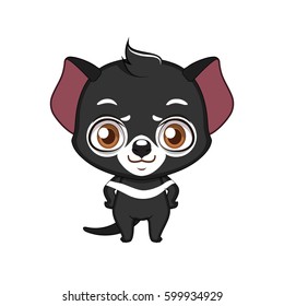 Cute stylized cartoon tasmanian devil illustration ( for fun educational purposes, illustrations etc. )