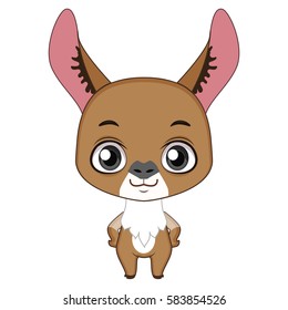 Cute stylized cartoon vicugna illustration ( for fun educational purposes, illustrations etc. )