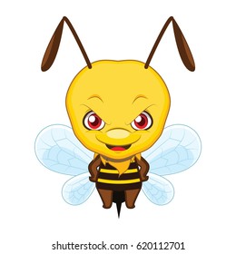 Cute stylized cartoon wasp illustration ( for fun educational purposes, illustrations etc. )