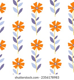 Flor de colmenillas estilizada y suave. Marco botánico ingenuo y decorativo. Diseño para tela, impresión textil, papel de envoltura, cubierta, afiche. Ilustración del vector