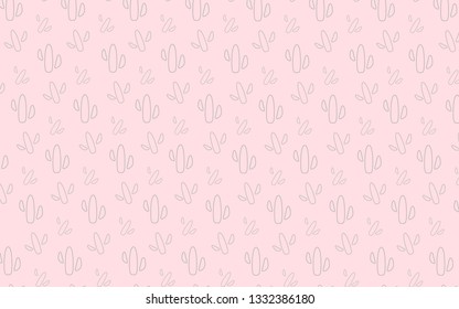 
Cute stylized gray cactus dancing on a pink background