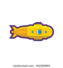 cute submarine vector graphic illustration 