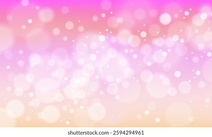 Cute subtle red yellow gradient with bokeh effect. The colors transition smoothly, creating a lively and cheerful atmosphere. Stock vector illustration in cartoon realistic style.