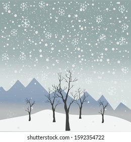 Cute Subtle Winter Background. Vector Illustration
