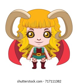 Cute succubus illustration