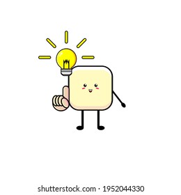 Cute sugar character vector design is getting an idea